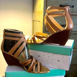 Wedge strappy sandals